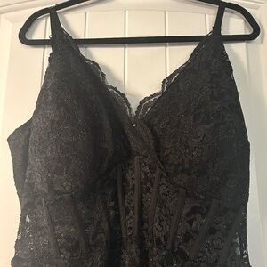 Black lace formal